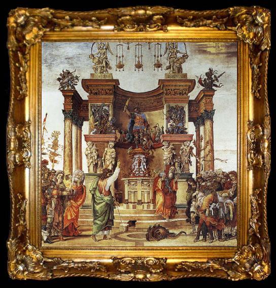 framed  Filippino Lippi The Hl. Philippus and the dragon, ta009-2